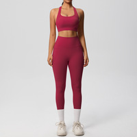 10 Kleuren Boterachtige Zachte Sport Set Kleding Vrouwen Gym Fitness Kleding Hoge Taille Workout Leggings Yoga Sets Met Zakken
