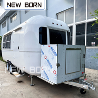 Carrito de Comida de Fibra de Vidrio, Cocina Móvil, Equipo Comercial para Restaurantes, Remolque Eléctrico para Catering, Servicio de Comida Callejera, Dulces y Chips