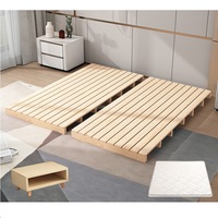 Nordische moderne minimalist ische Haupt schlafzimmer Holzbett rahmen Hotel billig extra großes Einzel bett aus massivem Holz