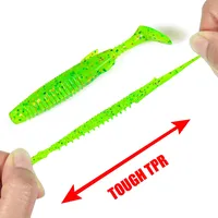 Leurre souple réaliste Spinpoler 3D en forme de poisson-appât, leurre de pêche en TPR avec queue à pagaie, leurre flottant pour eau douce et eau salée