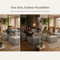 Sofá Modular de Tres Plazas de Chenilla de Expansión Rápida en Caja, Ideal para Envíos, Fabricante con Logotipo Personalizado