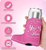 Manchon isotherme pliable en néoprène en forme de chaussure pour canette de bière, protection intégrale, avec logo personnalisé