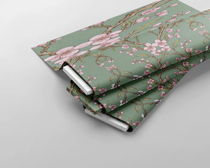 Tissu en coton imprimé numérique motif floral et oiseaux de style Chinoiserie, vendu au mètre, pour la couture, le patchwork et les loisirs créatifs - Product Image 2