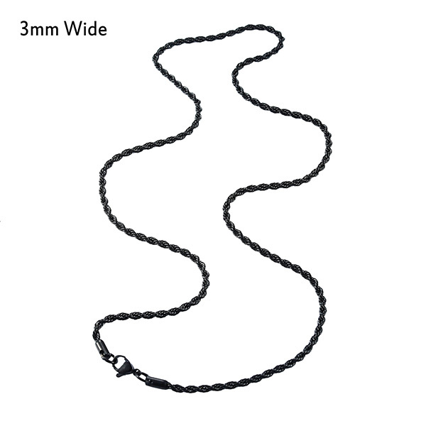 3mm Wide Black