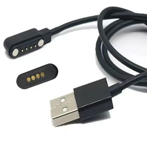 4PIN Male head and female head magnetic USB angle connector with  cable