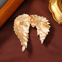 Broche en forme d'ailes d'ange dorées pour femmes, cadeau pour maman