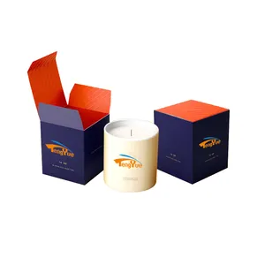 Custom High Quality C1S White Paper Candle Packaging Luxury Gift Boxes With Logo