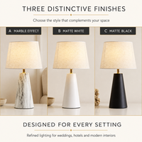 Lampe de bureau sans fil flexible, élégante et moderne, style luxe léger, avec décor en marbre, pour la maison, les mariages, l'extérieur et la plage