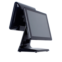 Máquina de facturación Pos de pantalla táctil I-ntel de doble pantalla de 15 pulgadas todo en uno J1900 J1800 Pos Machine Win-dow