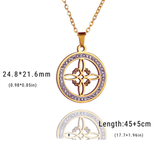 Vente en gros personnalisation <span class=keywords><strong>noeud</strong></span> celtique pendentif collier en acier inoxydable Hip Hop irlandais chanceux starter amulette bijoux cadeau - Product Image 3