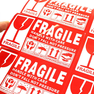 Hậu cần thể hiện vận chuyển di chuyển kính xử lý với chăm sóc cảnh báo dính dán tùy chỉnh mong manh Nhãn dán nhãn - Product Image 3