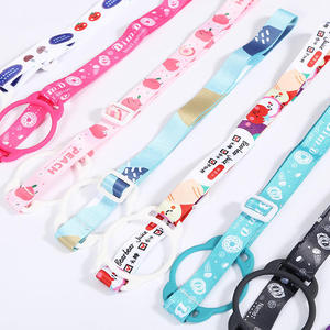 Custom Logo Kids Children Reusable Lanyard With Bottle Holder Water Bottle Lanyards Bottle Holder Strap