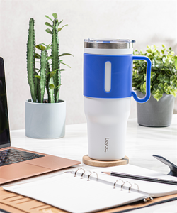 Vaso de café grande de acero inoxidable con logotipo personalizado con tapa de infusor Vaso de sublimación - Product Image 3