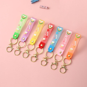 Exquisitely Crafted Transparent Series Bag Key Lanyards PVC Rubber Material Key Chain Lanyards
