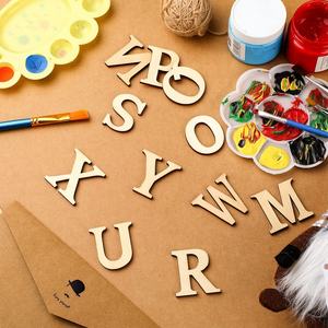 26 pezzi 1.8 pollice maiuscolo <span class=keywords><strong>A</strong></span> <span class=keywords><strong>A</strong></span> <span class=keywords><strong>Z</strong></span> alfabeto in legno lettere segno decorazione in legno incompiuto lettere artigianali per decorazione della parete - Product Image 6