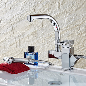 Flexible Sprayer Chrome Brass Single Handle Pull Out Kitchen AT9968 - Product Image 4