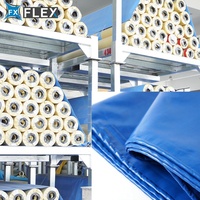 FLFX Rouleau de tissu de bâche laminé en PVC imperméable pour bâche de camion et serre agricole robuste