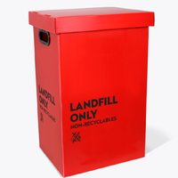 Poubelle en plastique ondulé PP personnalisée, écologique, pour déchets rectangulaires de 4 mm, boîte de recyclage
