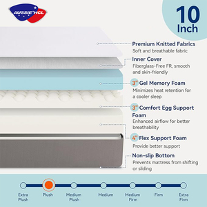 Coprimaterasso per Hotel in Tessuto Comfort, Materasso Massaggiante in Schiuma di Lattice Memory Foam, Misure <span class=keywords><strong>King</strong></span> Queen e Matrimoniale - Product Image 2