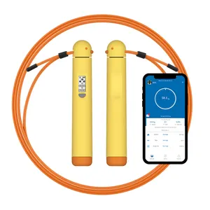 Wireless Ball Jump Rope Smart App Countdown Timer Electronic Digital Calories Burn Training Kid Yellow Design Cute Skipping Rope