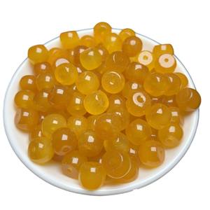 Cuentas de Jade Vintage de Alta Calidad, Color Amarillo Atardecer, 11x9mm, para Joyería DIY, Pulseras y Bisutería, Modelo Zhen Zhen 825 NGTC - Product Image 6