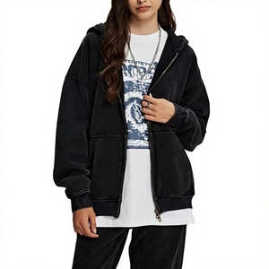 Sudaderas con Capucha Extra Grandes OEM para Mujer, Tejido Grueso de 360 GSM, 100% Algodón, Estilo Vintage Lavado al Ácido, Ropa 2026 - Product Image 6