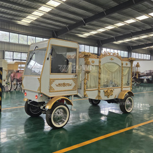 Mejor Precio, Coche Fúnebre Blanco Dorado, Coche Fúnebre Tipo Limusina, Personalizable, en Venta - Product Image 4