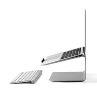 Soporte Moderno para Portátil Plateado, Soporte de Aluminio para Computadora con Enfriamiento Ecológico, Soporte para MacBook para Portátiles Apple MacBook Air Pro de 11-16 Pulgadas