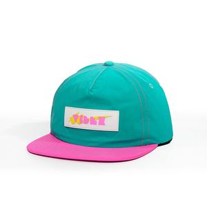 OEM <b>Hats</b> With Custom Logo 5 Panel <b>Flat</b> Brim Snapback Running Golf <b>Caps</b> Nylon Rubber Patch Gorras - Product Image 1