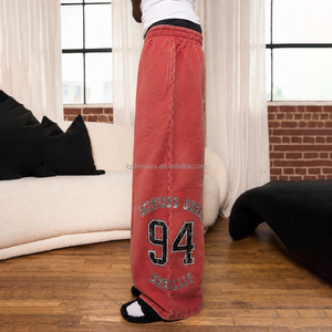 <span class=keywords><strong>Pantaloni</strong></span> da Jogging da <span class=keywords><strong>Uomo</strong></span> <span class=keywords><strong>di</strong></span> Design, Stile Streetwear, Lavaggio Acido, Svasati, Stampati, in Felpa Vintage <span class=keywords><strong>di</strong></span> Cotone Pesante - Product Image 3