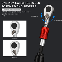 RIDERACE Ensemble d'outils à cliquet pour vélo Outil multifonction Vélo Clé Allen Clé dynamométrique Clé à cliquet 1/4 pouces T25 Tournevis