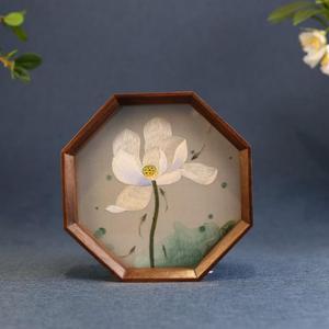 Ornement de table en bois brodé avec un motif de <span class=keywords><strong>pie</strong></span> porte-bonheur - Décoration de bureau exquise faite à la main - Product Image 5