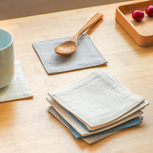 Mantel Individual Japonés Minimalista de Lona, Cuadrado, Color Sólido, Antideslizante, Resistente al Calor, Aislante para Tazas, Lavable a Máquina - Product Image 4