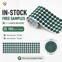 Prix d'usine – Isolation électronique en papier de blé vert adhésif simple face pour batterie au lithium 21700 – Joint en papier de poisson