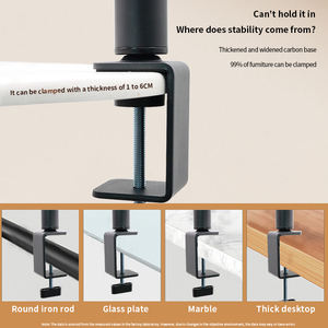 Supporto Girevole a 360 Gradi per Telefono e <span class=keywords><strong>Tablet</strong></span>, Regolabile, per <span class=keywords><strong>Letto</strong></span>, Clip <span class=keywords><strong>Porta</strong></span> Cellulare - Product Image 4