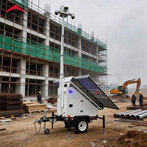 Remorque de surveillance mobile avec 3*400W de panneaux solaires monocristallins <span class=keywords><strong>pour</strong></span> chantier de construction - Product Image 5
