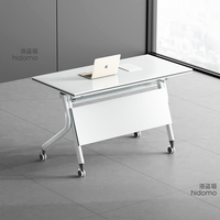 Bureau de travail pliable ergonomique moderne en bois - Design réglable et écologique pour usage domestique et commercial