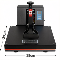 Presse à chaud manuelle 38x38cm pour sublimation de t-shirts, presse à plat pour transfert thermique sur vêtements personnalisés