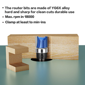 6mm und 1/4 "Runds chaft muster Bit 2 Hartmetall klingen Ein Lager Gerade Fräser Bit Einstechen und Trimmen und Schlitzen - Product Image 4