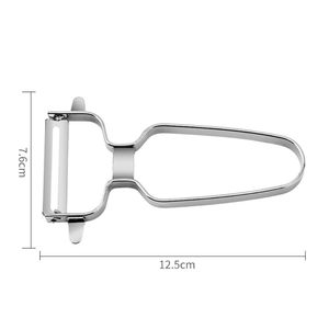 Stainless Steel Peeler with Swiveling Double Blade, Fruit <b>Vegetable</b> Peeler with Ergonomic Handle, Lengthened Potato Peeler - Product Image 2
