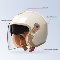 Casques de moto vintage unisexes en ABS, best-sellers en gros, casques demi-face personnalisés pour adultes, casques de cyclisme et de moto