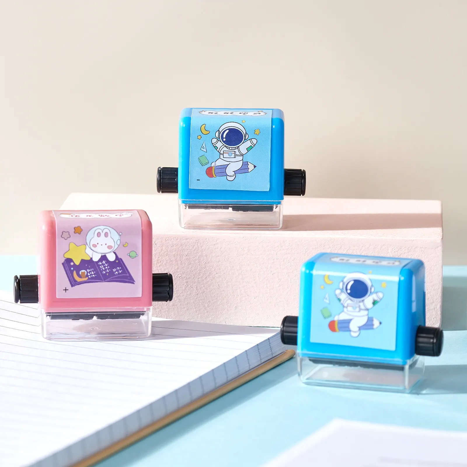 Best-selling Math Stamps Tutoring Kids Learning Number Rolling Math Stamp
