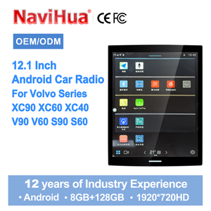 วิทยุติดรถยนต์ระบบแอนดรอยด์ Navihua ขนาด 12.1 นิ้ว แบบ Tesla พร้อมระบบนำทาง GPS และ Carplay สำหรับ Volvo XC40/XC60/XC90/S60/S90/V60/V90 - Product Image 1