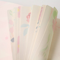 A5 Hardcover Farbiges Blumen-Notizbuch Kreatives Mädchen-Schreibheft mit Magnetverschluss Farbige Blanko-Seiten