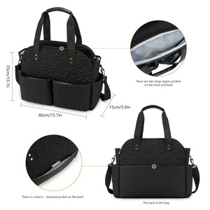 Bolso Maternal Multifuncional Acolchado, Tipo <span class=keywords><strong>Bandolera</strong></span>, Impermeable, con Aislamiento Térmico, <span class=keywords><strong>para</strong></span> Viajes - Product Image 4