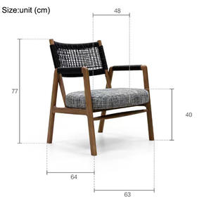 Silla de Descanso Minimalista China con Base de Cuero y Respaldo Curvo, Silla de Salón para Sala de Estar, Dormitorio, Oficina en Casa, Recepción - Product Image 5