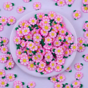 Bolas de arcilla polimérica con diseño de margaritas, mezcla de flores y arcilla polimérica de 5 MM, 1 kg/bolsa - Product Image 6