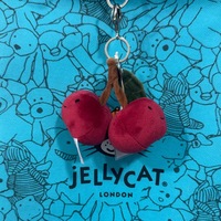 Étiquette suspendue Jellystat avec 3 étiquettes, tampon en acier, ours de Barcelone, aubergine, croissant, porte-clés en peluche