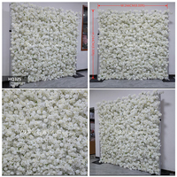 Mur de fleurs artificielles en soie sur mesure, motifs floraux variés, vente en gros, pour décoration de fond d'hôtel, d'événements et de mariages