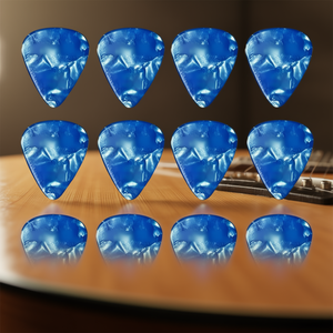 Púas de Guitarra 5Core de 0.96mm, Celuloide, Calibre Grueso, Azules, Paquete de 12, para Guitarristas Acústicos, Eléctricos y de Bajo - Product Image 2